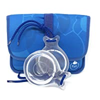 Castañuelas PALI color TRANSPARENTE con DOBLE CAJA. Ideal para el aprendizaje. (Funda Azul)